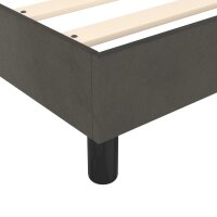 vidaXL Boxspringbett mit Matratze Dunkelgrau 80x200 cm Samt