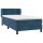 vidaXL Boxspringbett mit Matratze Dunkelblau 90x200 cm Samt