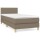 vidaXL Boxspringbett mit Matratze Taupe 100x200 cm Stoff