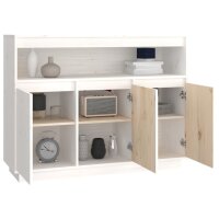 vidaXL Sideboard Wei&szlig; 104,5x34x80 cm Massivholz Kiefer