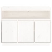 vidaXL Sideboard Wei&szlig; 104,5x34x80 cm Massivholz Kiefer