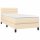 vidaXL Boxspringbett mit Matratze &amp; LED Creme 80x200 cm Stoff