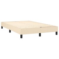 vidaXL Boxspringbett mit Matratze Creme 120x200 cm Stoff