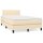 vidaXL Boxspringbett mit Matratze Creme 120x200 cm Stoff