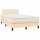 vidaXL Boxspringbett mit Matratze Creme 120x200 cm Stoff