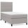 vidaXL Boxspringbett mit Matratze Hellgrau 80x200 cm Stoff