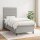 vidaXL Boxspringbett mit Matratze Hellgrau 80x200 cm Stoff