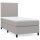 vidaXL Boxspringbett mit Matratze Hellgrau 80x200 cm Stoff