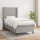 vidaXL Boxspringbett mit Matratze Hellgrau 80x200 cm Stoff