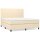 vidaXL Boxspringbett mit Matratze Creme 180x200 cm Stoff