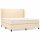 vidaXL Boxspringbett mit Matratze Creme 180x200 cm Stoff