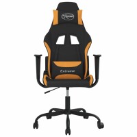 vidaXL Gaming-Stuhl mit Massagefunktion Schwarz und Orange Stoff