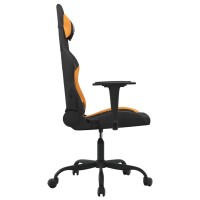 vidaXL Gaming-Stuhl mit Massagefunktion Schwarz und Orange Stoff