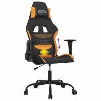 vidaXL Gaming-Stuhl mit Massagefunktion Schwarz und Orange Stoff