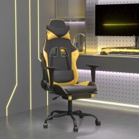 vidaXL Gaming-Stuhl mit Fußstütze Schwarz und...