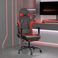 vidaXL Gaming-Stuhl mit Fußstütze Schwarz und...