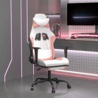 vidaXL Gaming-Stuhl mit Fußstütze Weiß...