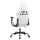 vidaXL Gaming-Stuhl mit Fußstütze Weiß und Rosa Kunstleder