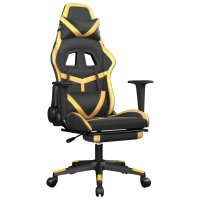 vidaXL Gaming-Stuhl mit Fußstütze Schwarz und...