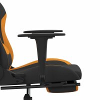 vidaXL Gaming-Stuhl mit Fu&szlig;st&uuml;tze Schwarz und Orange Stoff