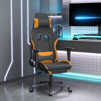 vidaXL Gaming-Stuhl mit Fu&szlig;st&uuml;tze Schwarz und Orange Stoff