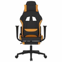 vidaXL Gaming-Stuhl mit Fu&szlig;st&uuml;tze Schwarz und Orange Stoff