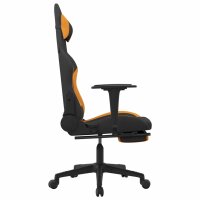 vidaXL Gaming-Stuhl mit Fu&szlig;st&uuml;tze Schwarz und Orange Stoff