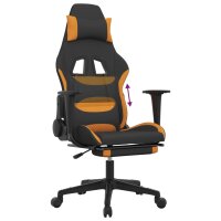 vidaXL Gaming-Stuhl mit Fu&szlig;st&uuml;tze Schwarz und Orange Stoff