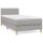 vidaXL Boxspringbett mit Matratze Hellgrau 90x200 cm Stoff