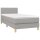 vidaXL Boxspringbett mit Matratze Hellgrau 90x200 cm Stoff