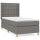 vidaXL Boxspringbett mit Matratze Dunkelgrau 100x200 cm Stoff