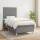 vidaXL Boxspringbett mit Matratze Dunkelgrau 100x200 cm Stoff