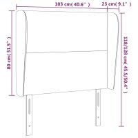 WOWONA Kopfteil mit Ohren Blau 103x23x118/128 cm Stoff