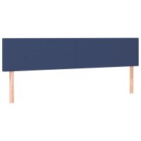 WOWONA Kopfteile 2 Stk. Blau 100x5x78/88 cm Stoff