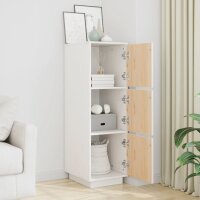 vidaXL Highboard Wei&szlig; 34x40x108,5 cm Massivholz Kiefer