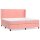 vidaXL Boxspringbett mit Matratze Rosa 200x200 cm Samt