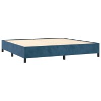 vidaXL Boxspringbett mit Matratze Dunkelblau 200x200 cm Samt