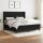 vidaXL Boxspringbett mit Matratze Schwarz 180x200 cm Stoff