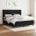 vidaXL Boxspringbett mit Matratze Schwarz 180x200 cm Stoff