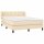 vidaXL Boxspringbett mit Matratze Creme 140x190 cm Stoff