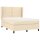 vidaXL Boxspringbett mit Matratze Creme 140x200 cm Stoff