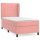 vidaXL Boxspringbett mit Matratze Rosa 90x190 cm Samt