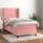 vidaXL Boxspringbett mit Matratze Rosa 90x190 cm Samt