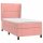 vidaXL Boxspringbett mit Matratze Rosa 90x190 cm Samt