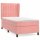 vidaXL Boxspringbett mit Matratze Rosa 90x190 cm Samt