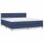 vidaXL Boxspringbett mit Matratze Blau 160x200 cm Stoff