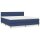 vidaXL Boxspringbett mit Matratze Blau 160x200 cm Stoff