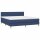 vidaXL Boxspringbett mit Matratze Blau 160x200 cm Stoff