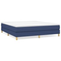 vidaXL Boxspringbett Blau 160x200 cm Stoff