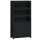 vidaXL Highboard Schwarz 80x35x154 cm Massivholz Kiefer